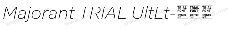 Majorant TRIAL UltLt字体转换